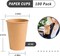 100 Count 12 oz Kraft Paper Cups, Summer Party Tableware, Disposable Hot/Cold Paper Cups, 12 Ounce Beverage Cups, Water Cups for Party, Picnic, Travel, and Events
